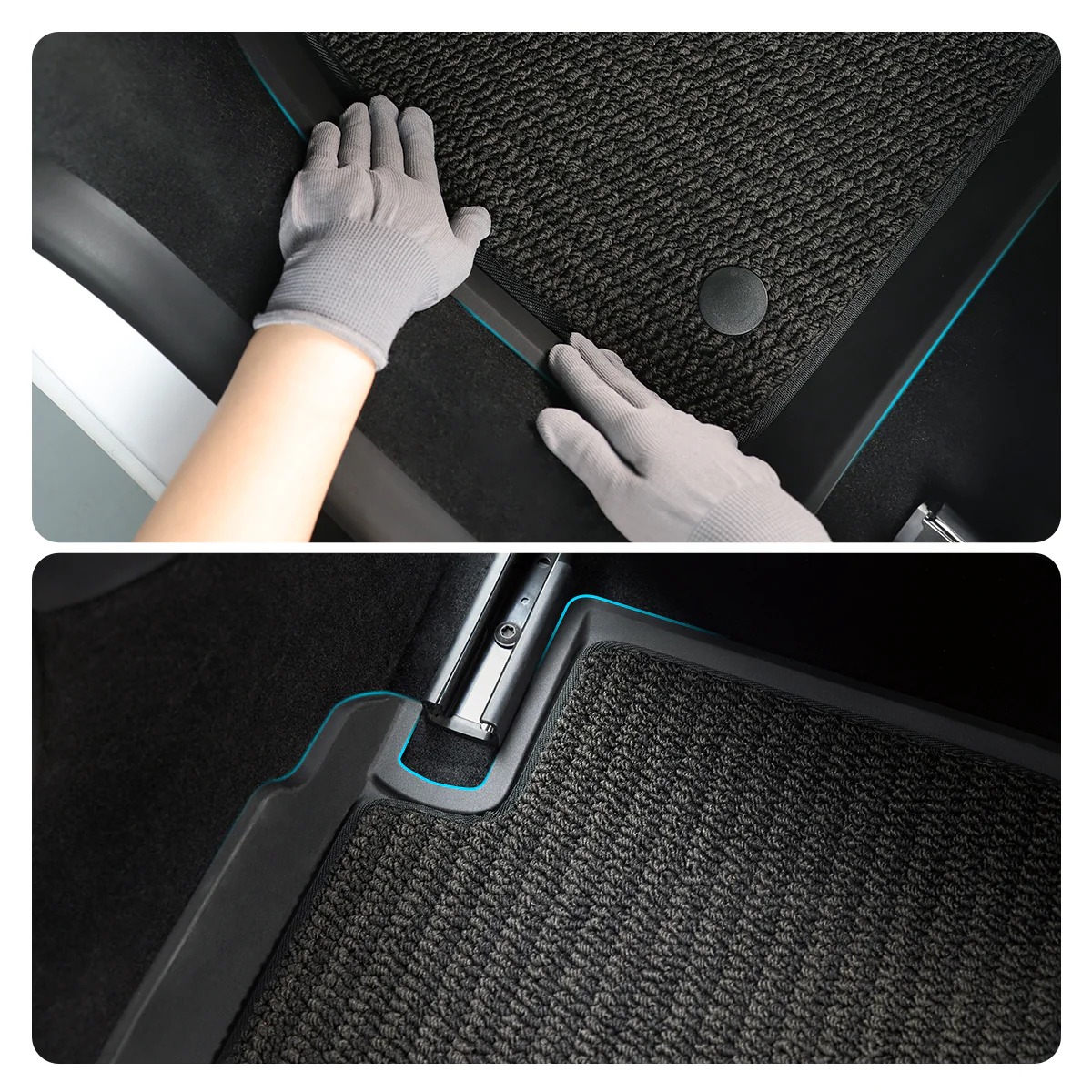 Dual-Layer Eco-Friendly All Weather Interior Liners for Model 3 