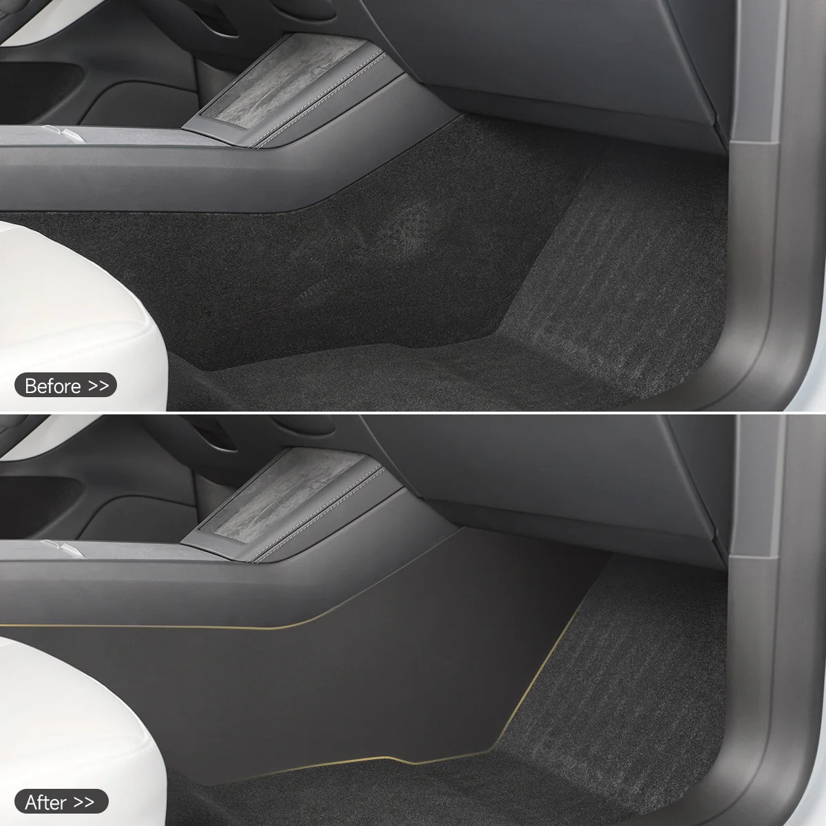 Center Console Side Panel Anti-Kick Pad for Model 3/Y