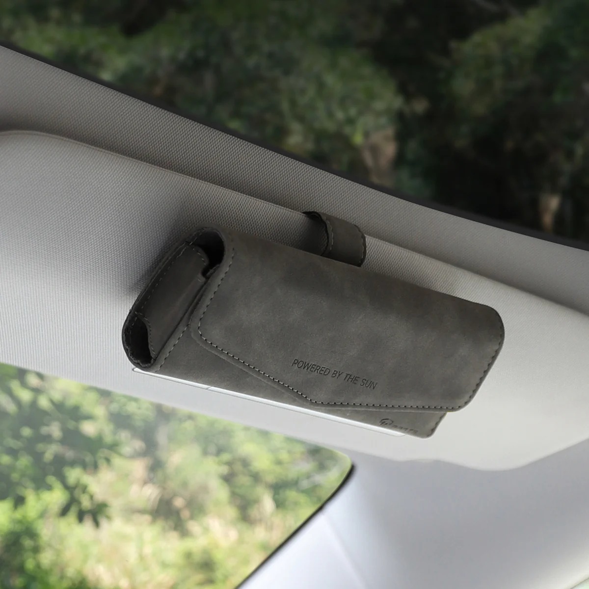 Suede Magnetic Closure Visor Sunglasses Case