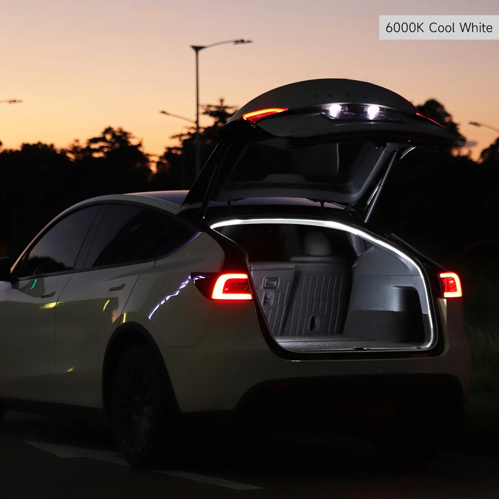 Dual-Mode Trunk LED Strip – Warm & Cool White for Model Y (3000K & 6000K)