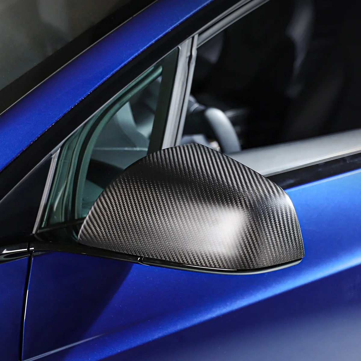 Real Carbon Fiber Side View Mirror Covers for Model S/X