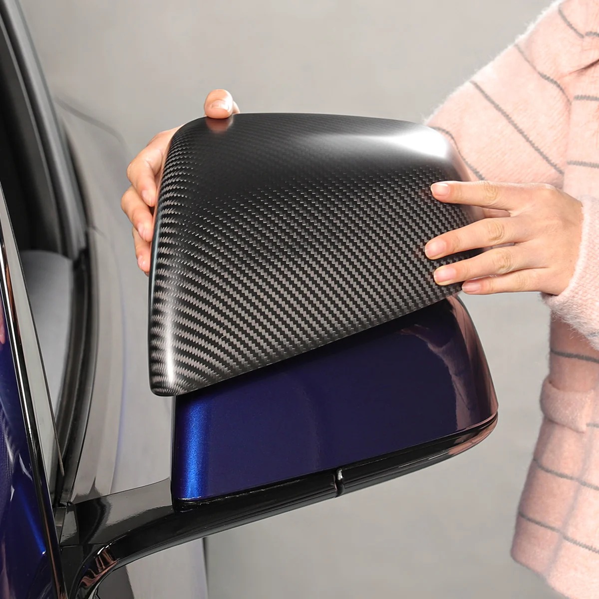 Real Carbon Fiber Side View Mirror Covers for Model S/X