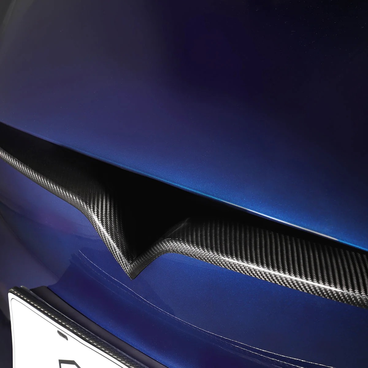 Real Carbon Fiber Front Center Grille Trim Cover for Model S/X