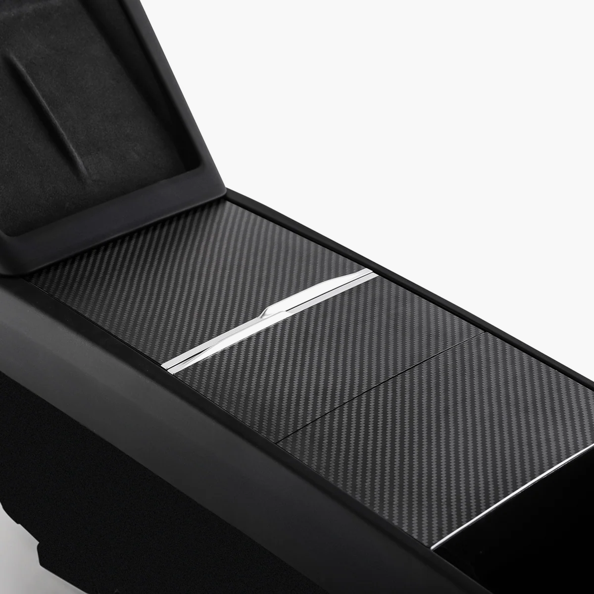 Real Carbon Fiber Console Cover for Model 3/Y
