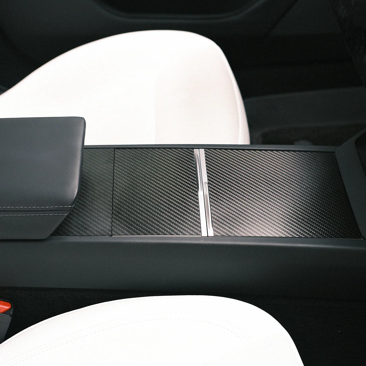 Real Carbon Fiber Console Cover for Model 3/Y