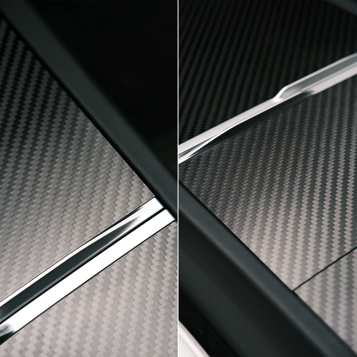 Real Carbon Fiber Console Cover for Model 3/Y