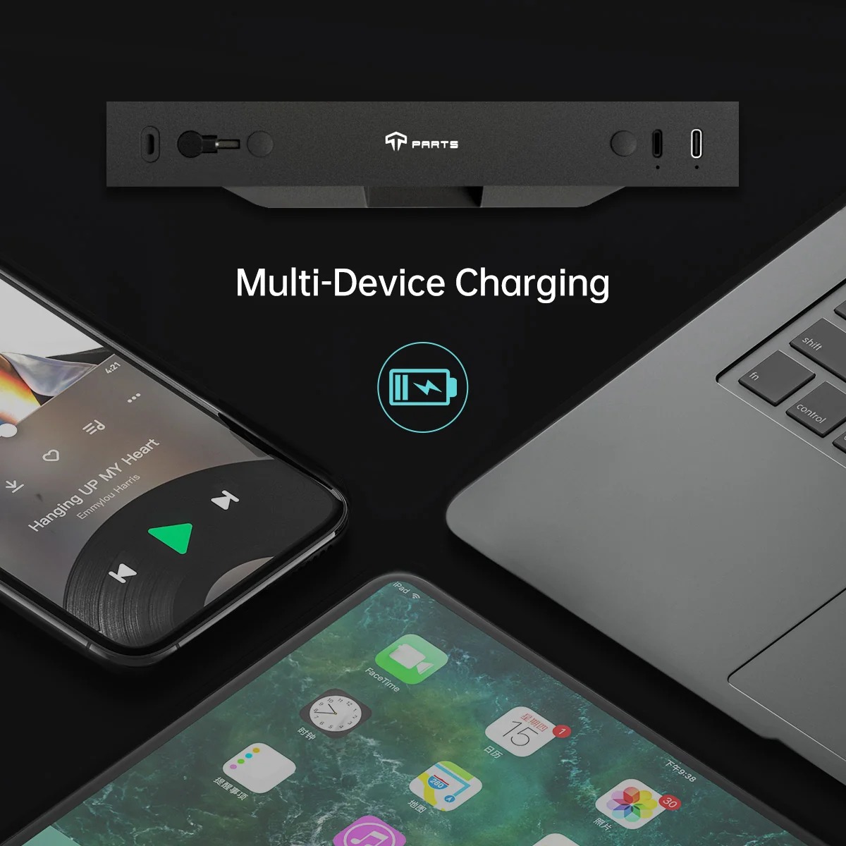 Muti-Ports Hidden Center Console USB Charging Hub for Model 3/Y