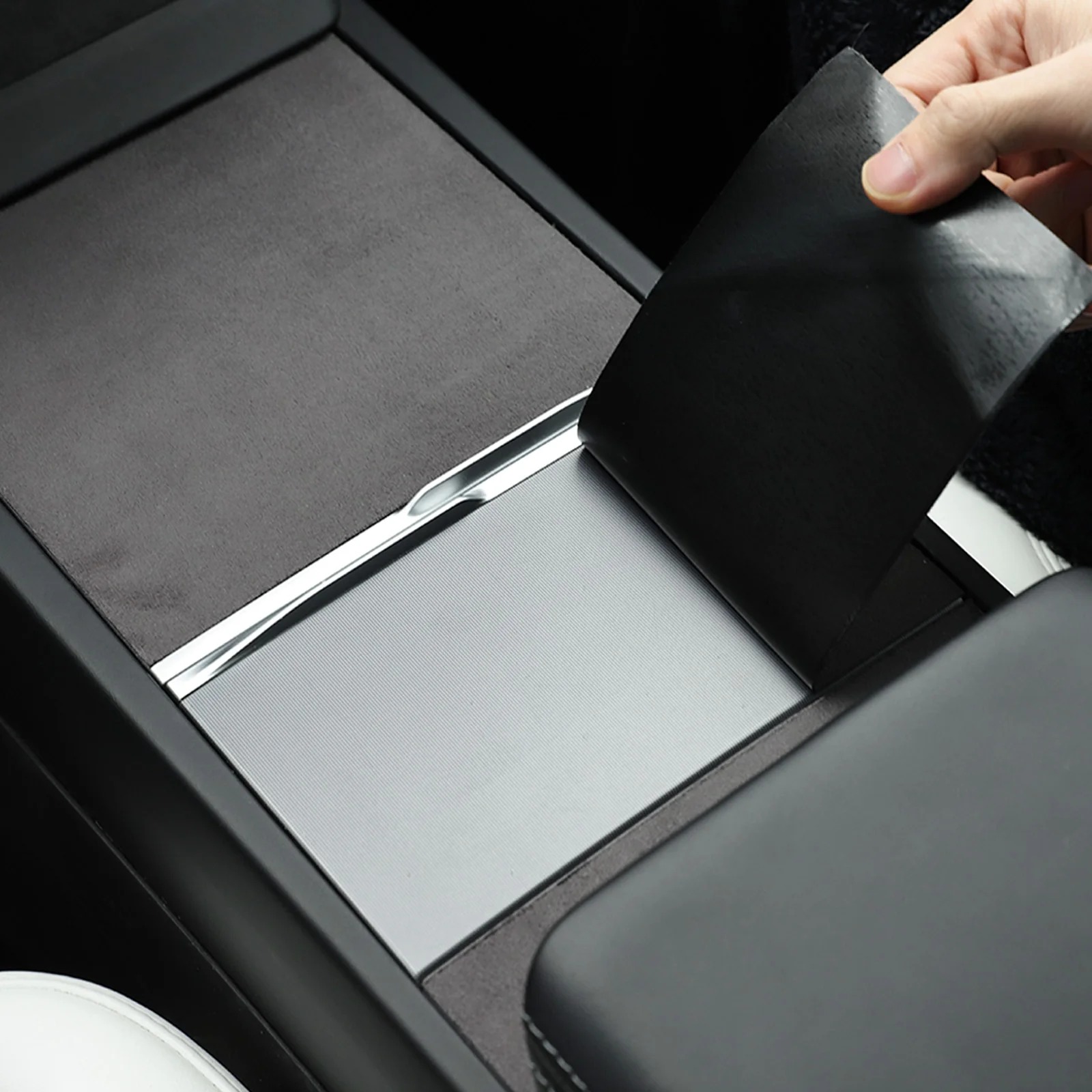 Suede Center Console Cover for Model 3/Y