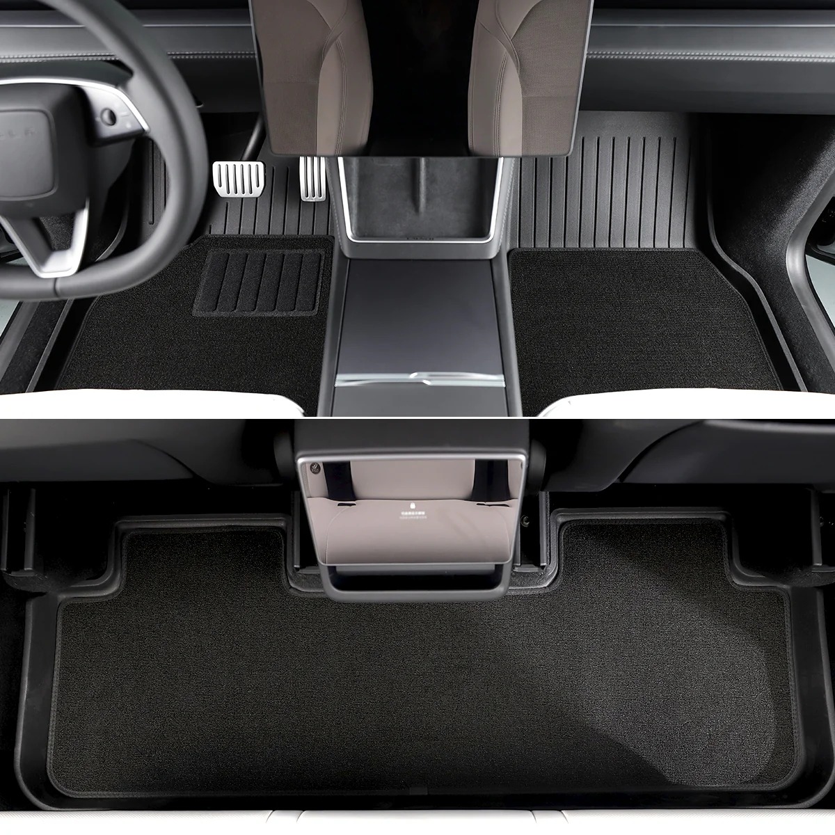 Dual-Layer Eco-Friendly All-Weather Interior Liners for Model Y