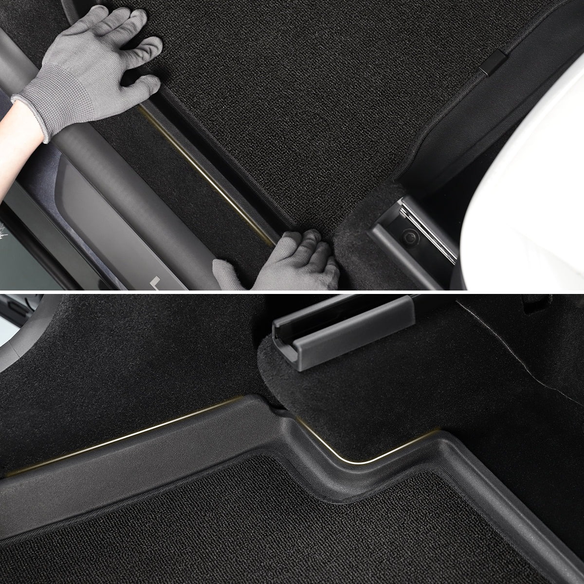 Dual-Layer Eco-Friendly All-Weather Interior Liners for Model Y