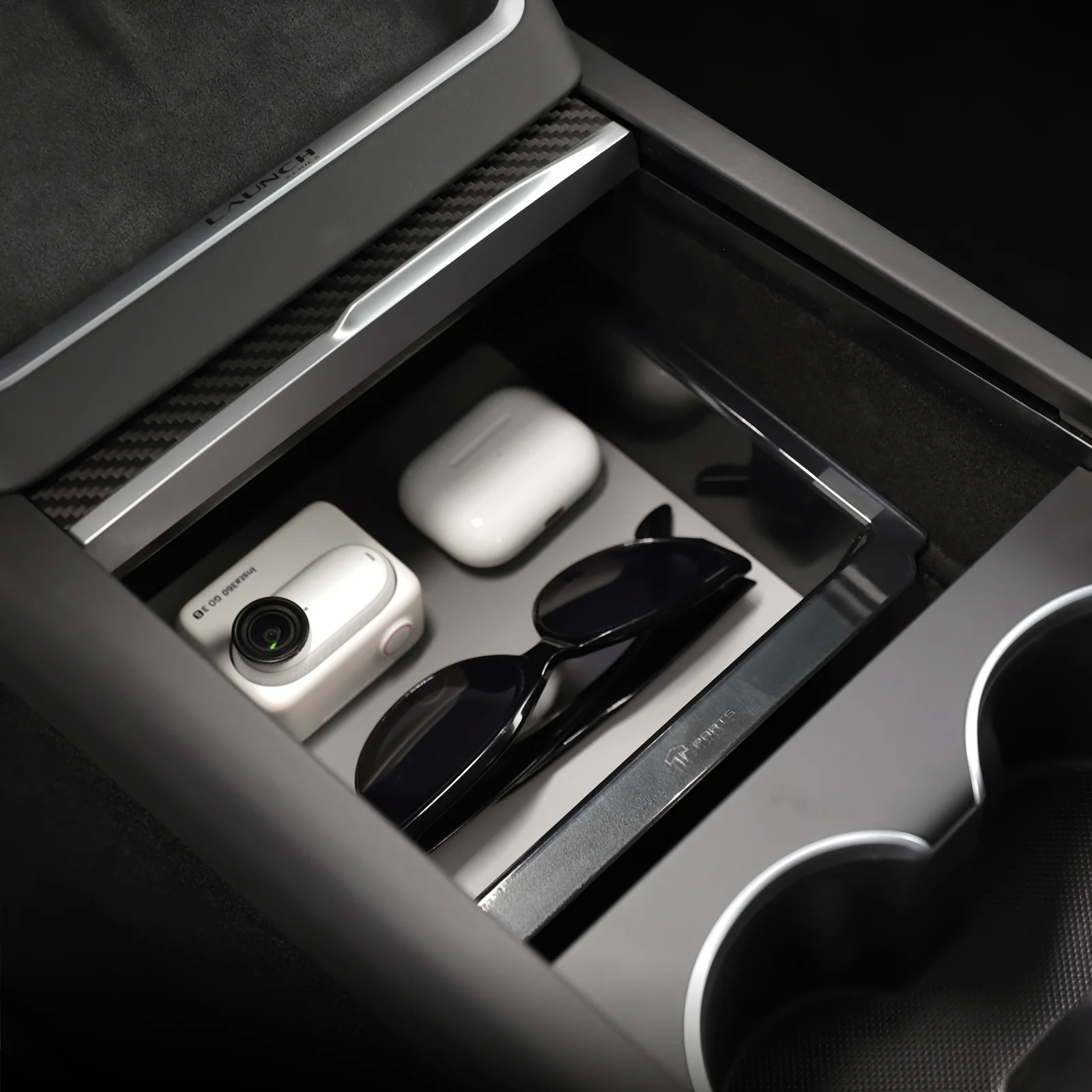 Armrest Clear Storage Box/Center Console Clear Storage Drawer for Model 3/Y
