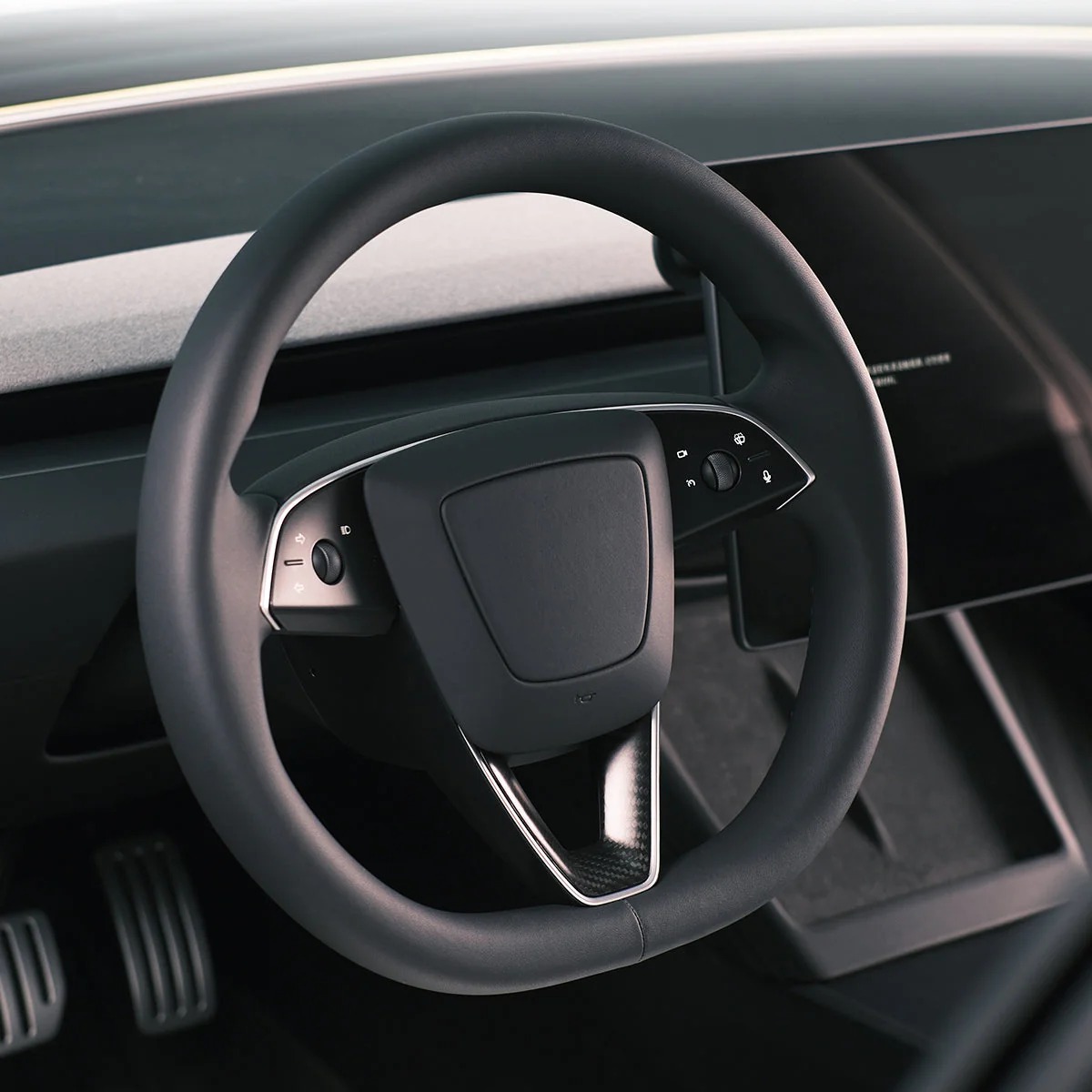 Real Carbon Fiber Steering Wheel Cover for Model 3/Y