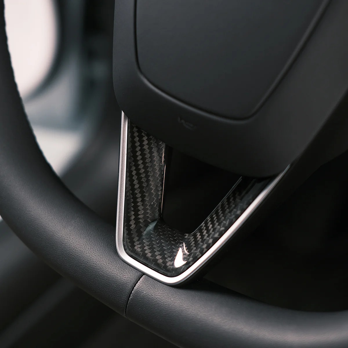 Real Carbon Fiber Steering Wheel Cover for Model 3/Y