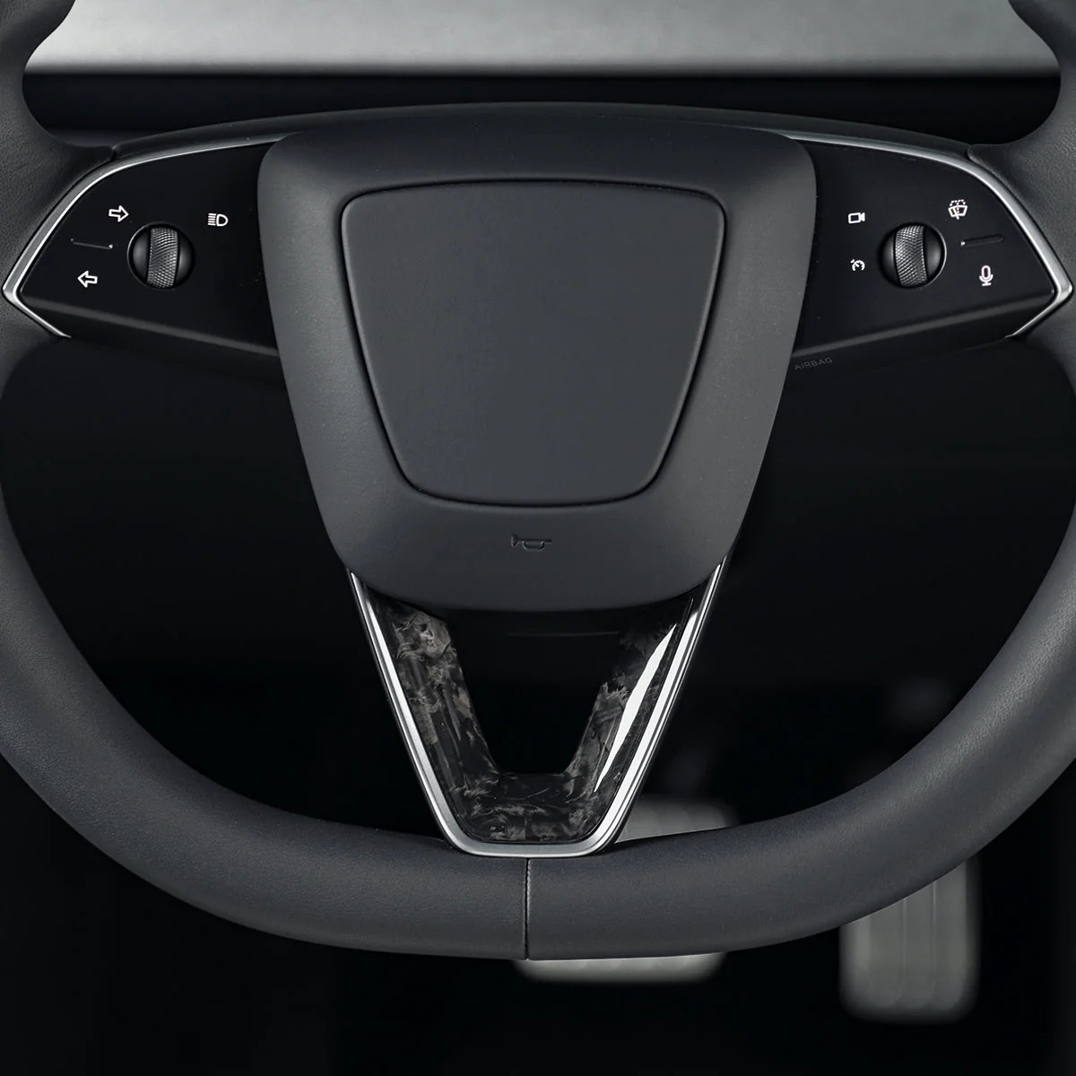 Real Carbon Fiber Steering Wheel Cover for Model 3/Y