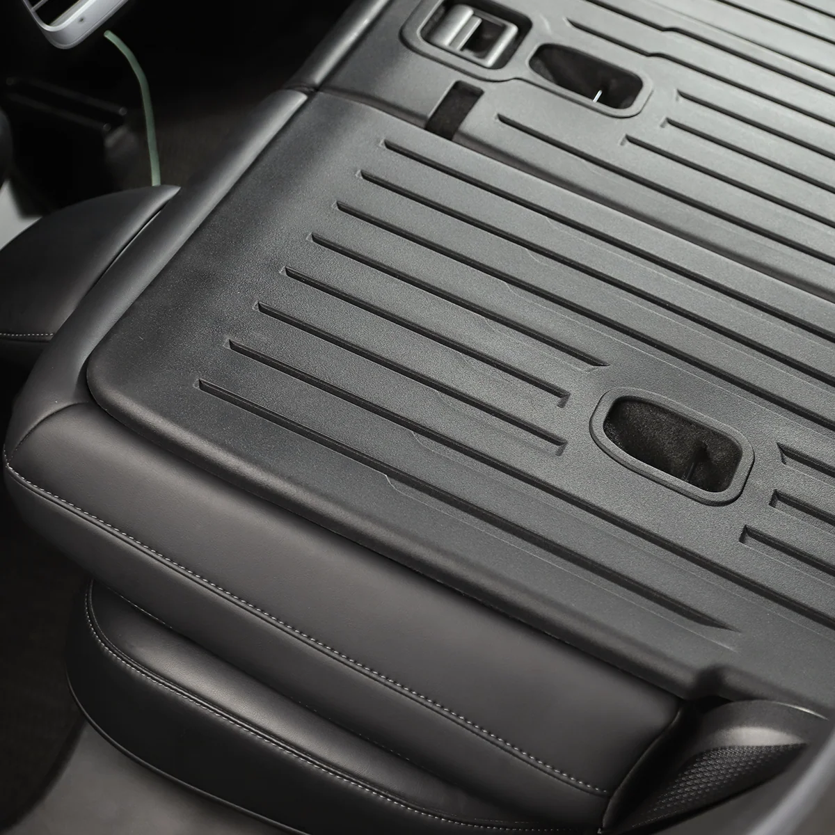 All-Weather Rear Cargo Liners Set with Seats Back Protector Mats for Model Y