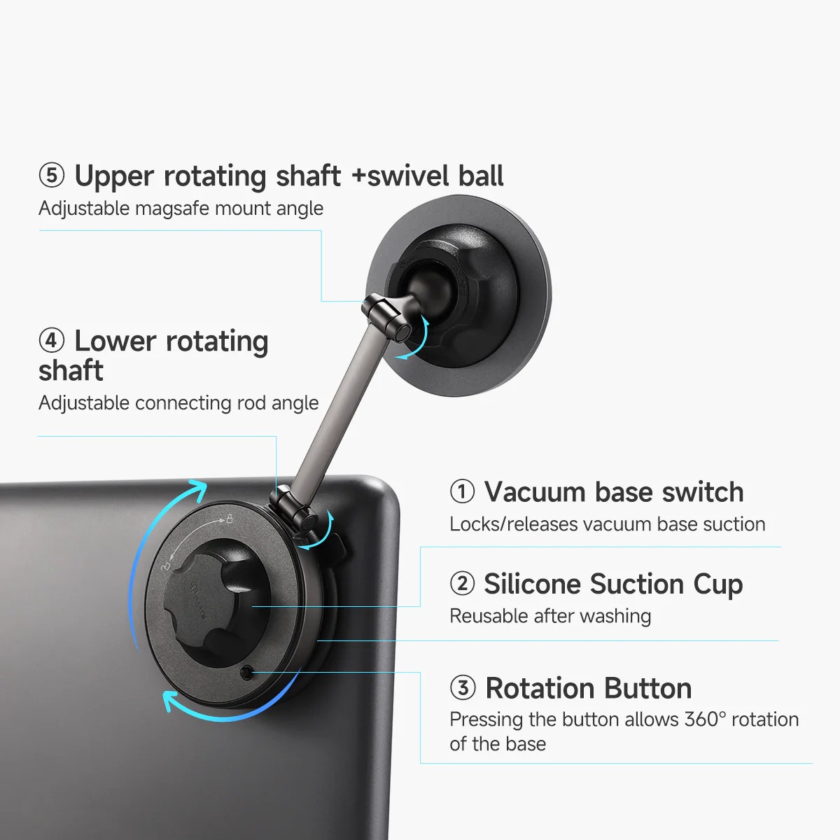 Vacuum Suction Phone Holder