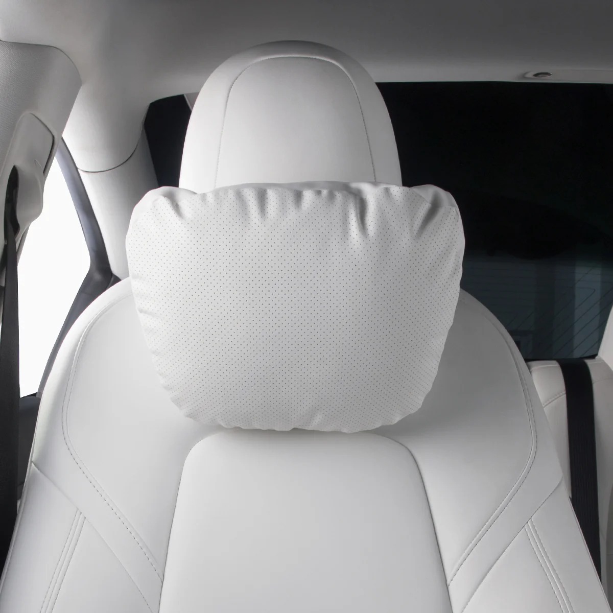 Leather Headrest Pillow for Model 3/Y/S/X(Filled With Dupont™ Sorona® Sustainable Bio Padding)