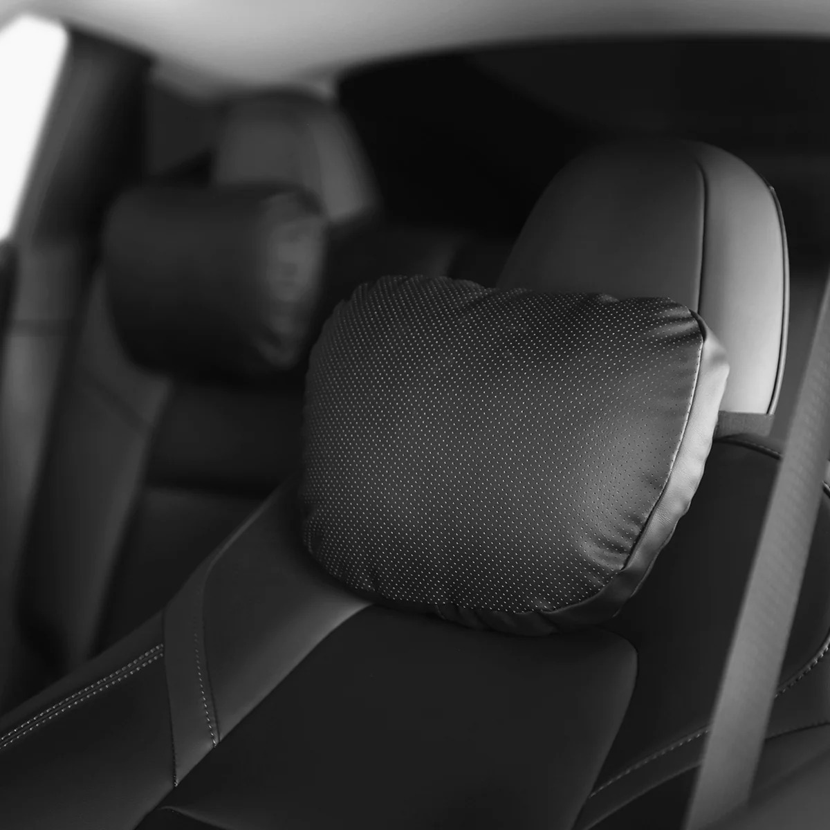 Leather Headrest Pillow for Model 3/Y/S/X(Filled With Dupont™ Sorona® Sustainable Bio Padding)