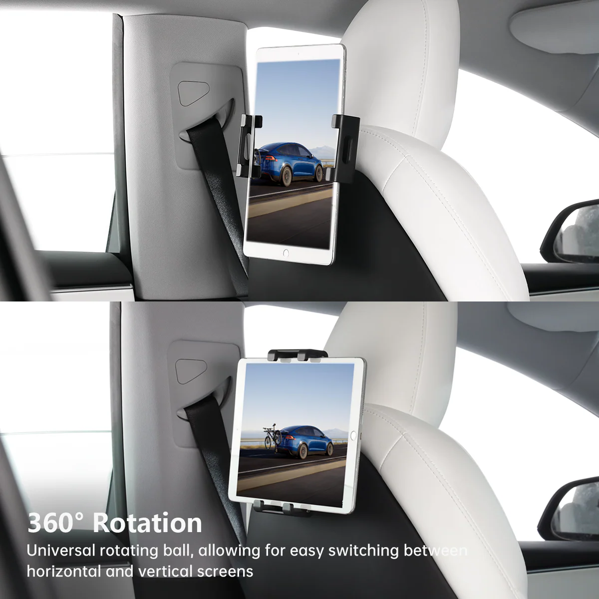 Backseat Headrest Tablet Mount for Model 3/Y/S/X