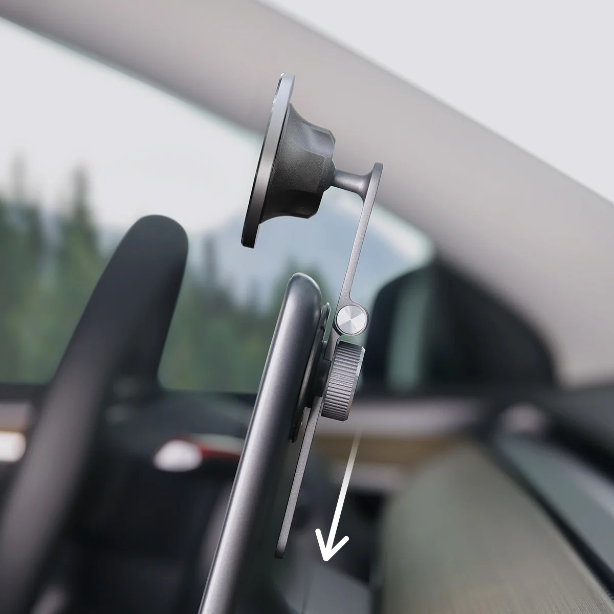 Foldable Magnetic Wireless Charging (Qi & MagSafe) Cell Phone Holder for Model 3/Y/S/X