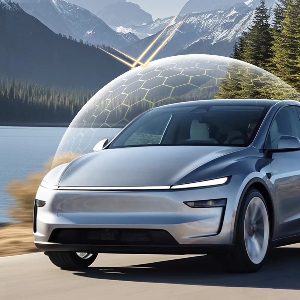 Glass Roof Sunshade for Model Y