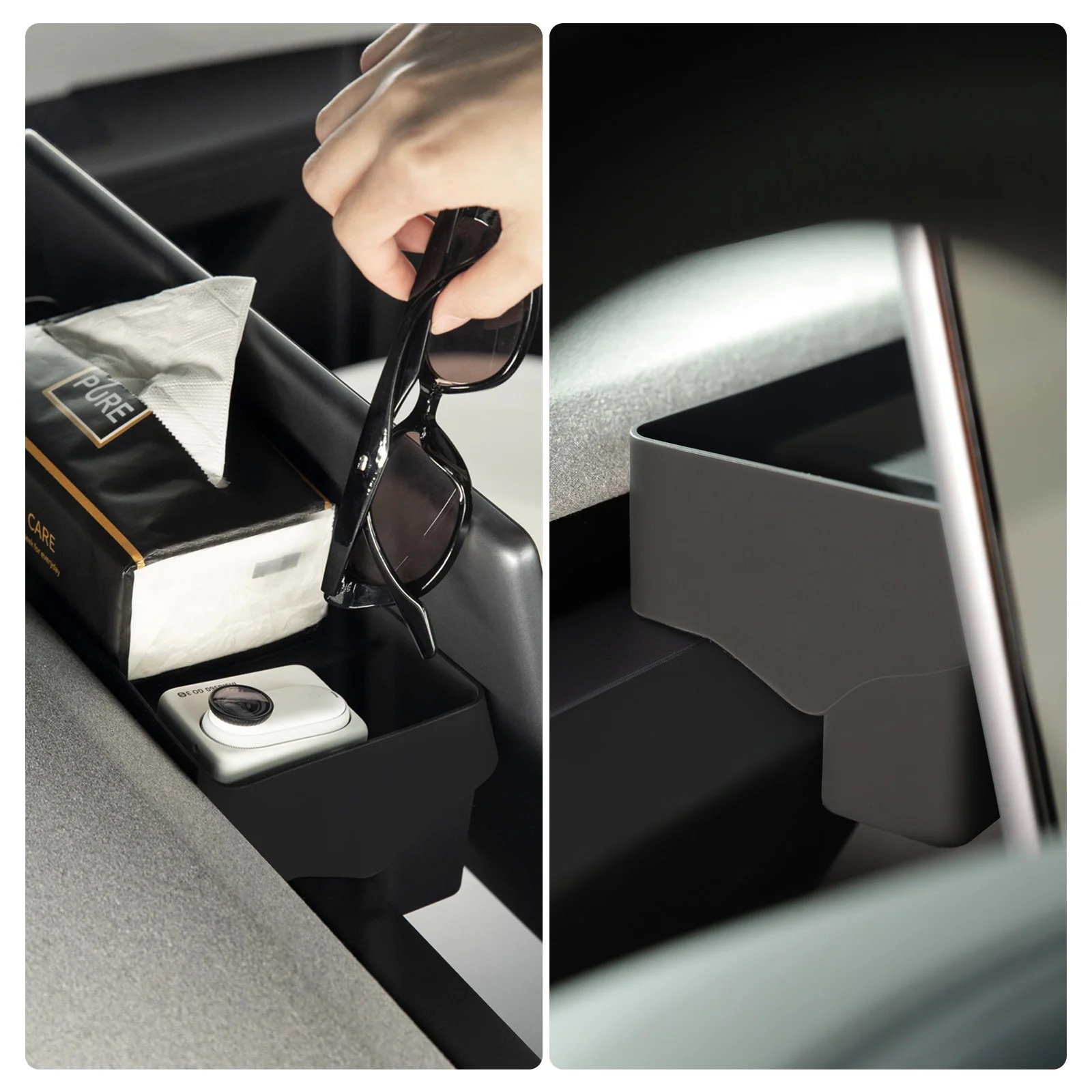 Behind Screen Dashboard Storage Tray for Model 3/Y