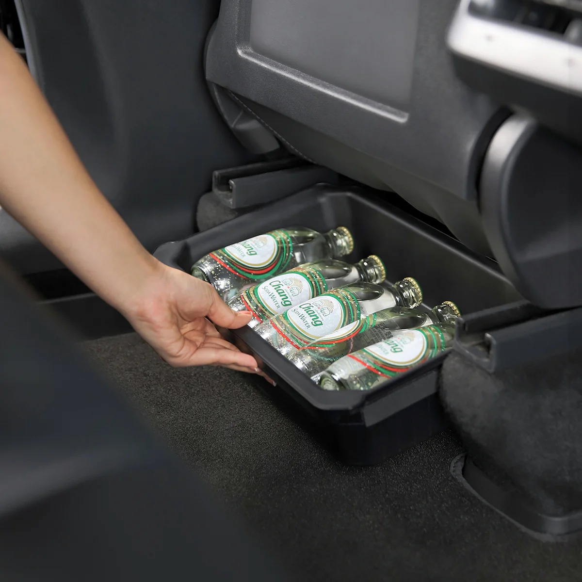 Dual-Layer Under Seat Storage Drawer for Model Y