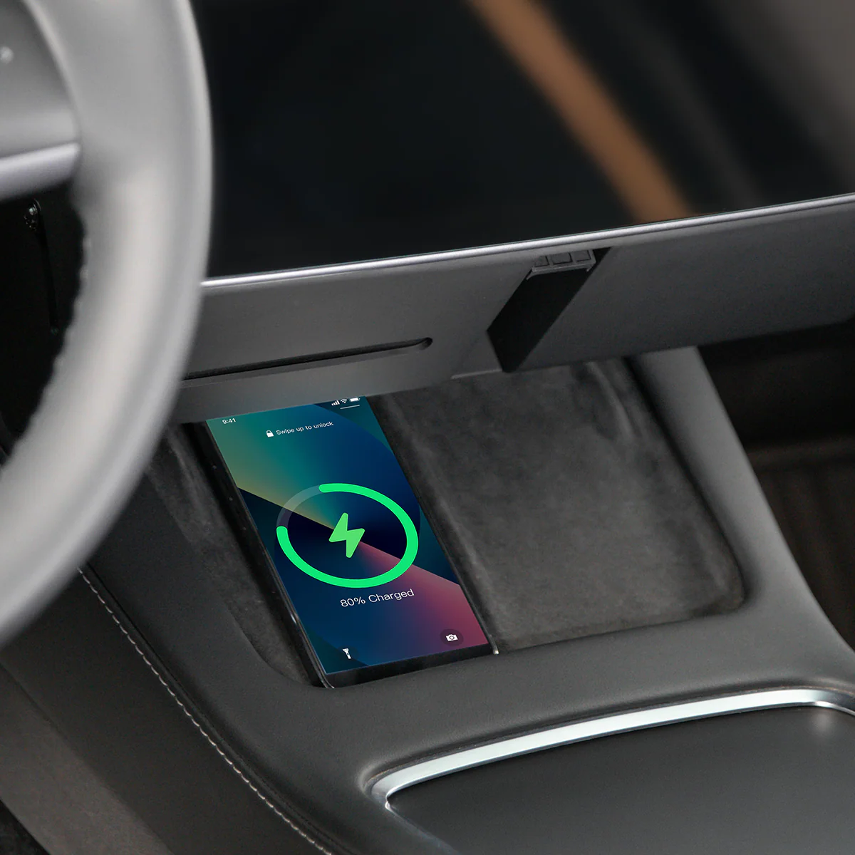 Hidden Magnetic Under Screen Storage Box for Model 3/Y