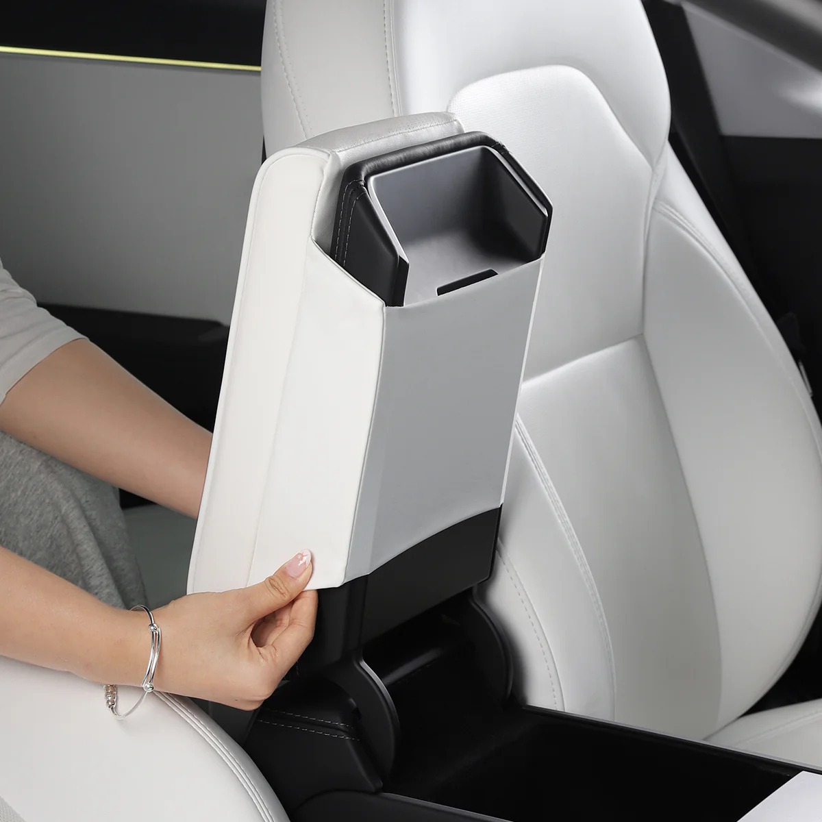 Leather Armrest Support Cushion for Tesla Model 3/Y/S/X