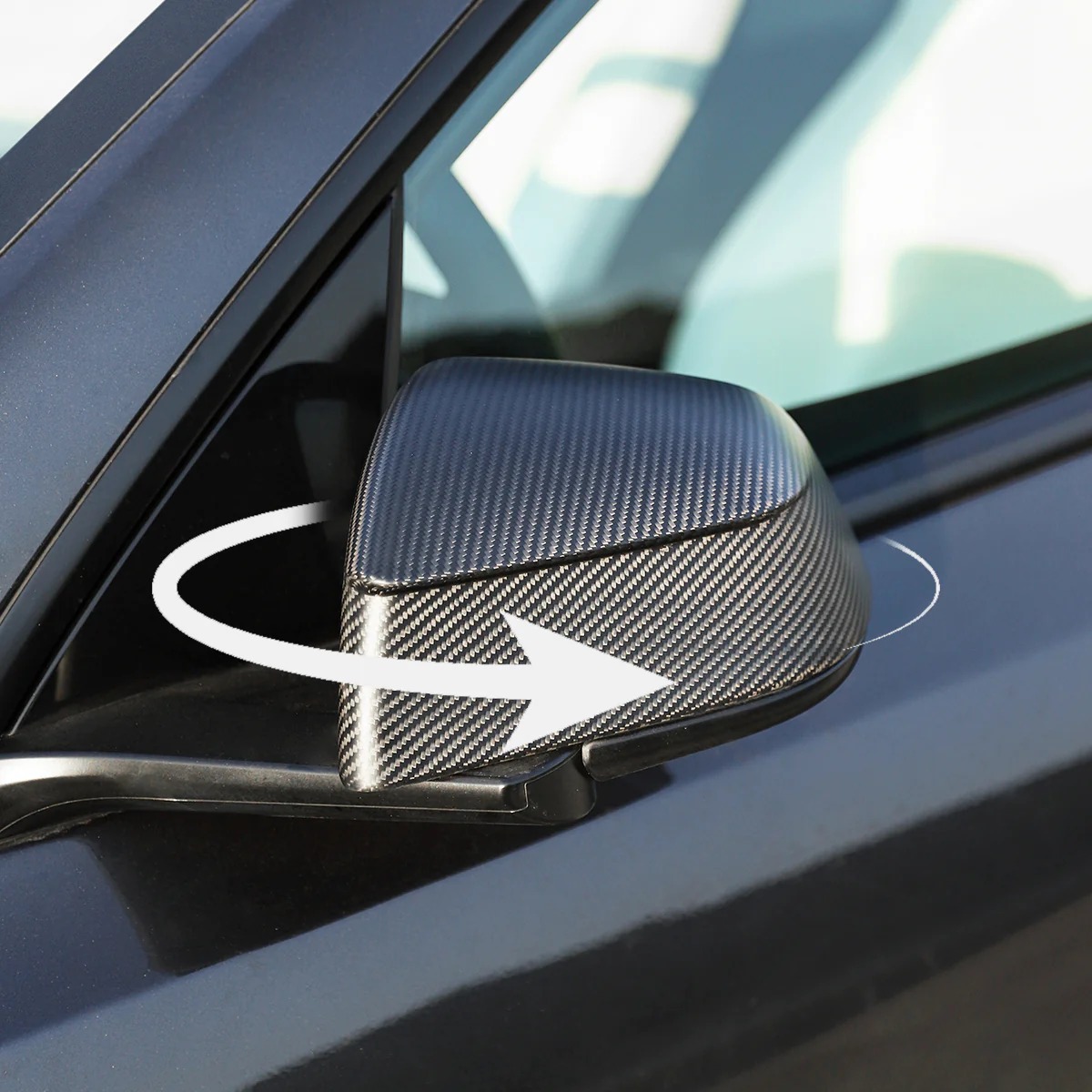 Carbon Fiber Side View Mirror Covers for Model Y