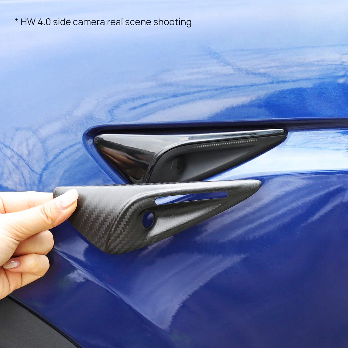 Real Carbon Fiber Side Camera Cover for Model 3/Y