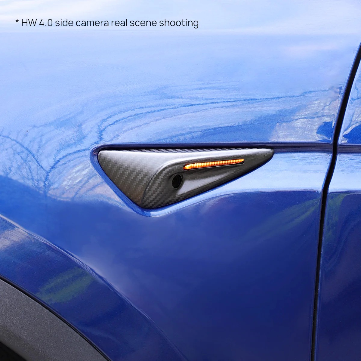 Real Carbon Fiber Side Camera Cover for Model 3/Y