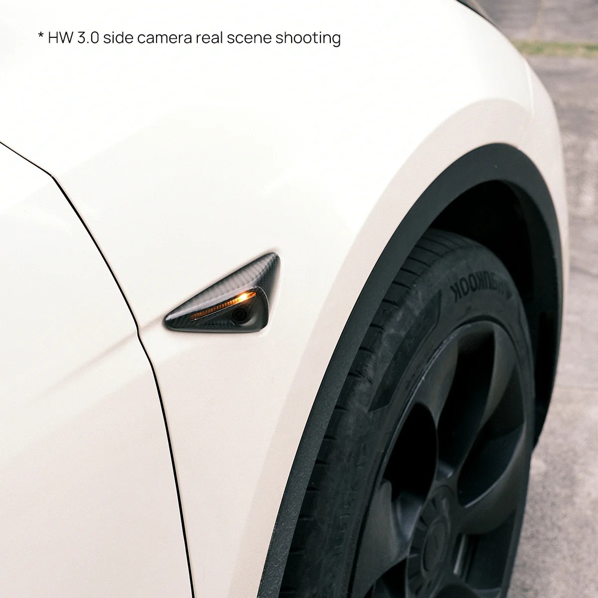 Real Carbon Fiber Side Camera Cover for Model 3/Y