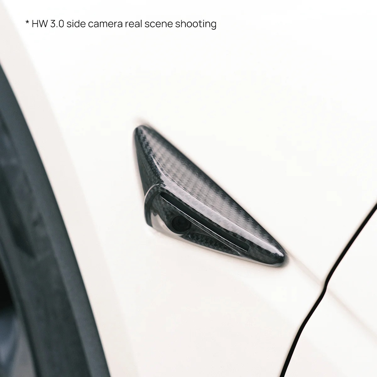 Real Carbon Fiber Side Camera Cover for Model 3/Y