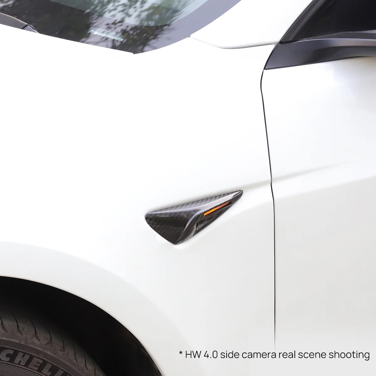Real Carbon Fiber Side Camera Cover for Model 3/Y