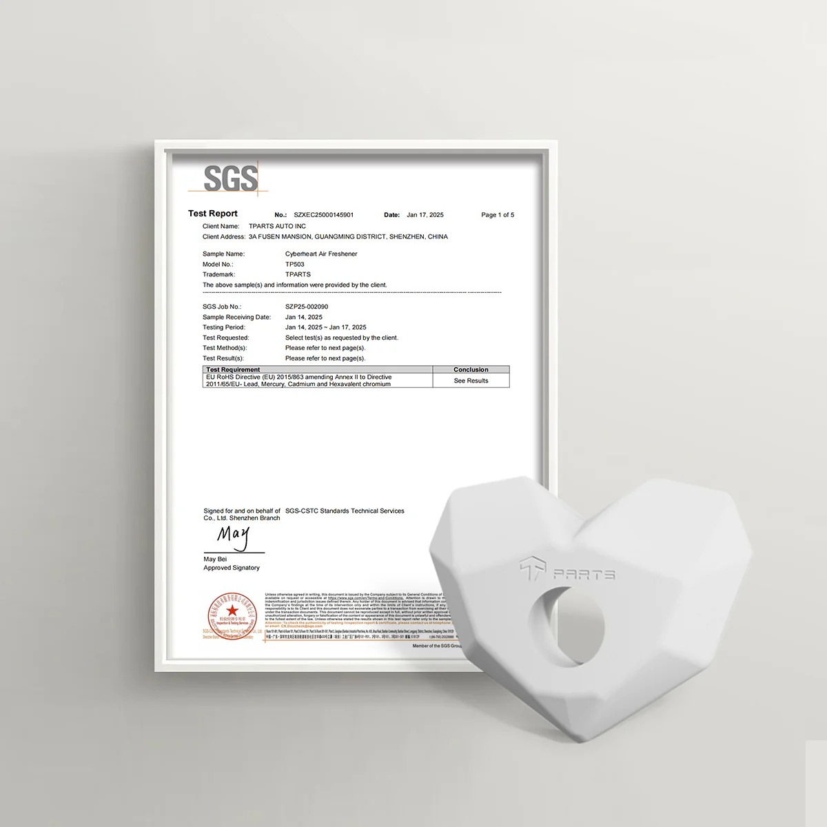 Cyberheart Air Freshener for Tesla Model 3/Y