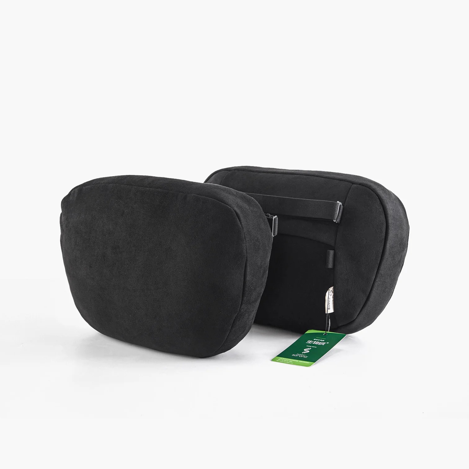 Soft Faux Suede Headrest Neck Pillow for Model 3/Y/S/X(Filled With Dupont™ Sorona® Sustainable Bio Fiber)
