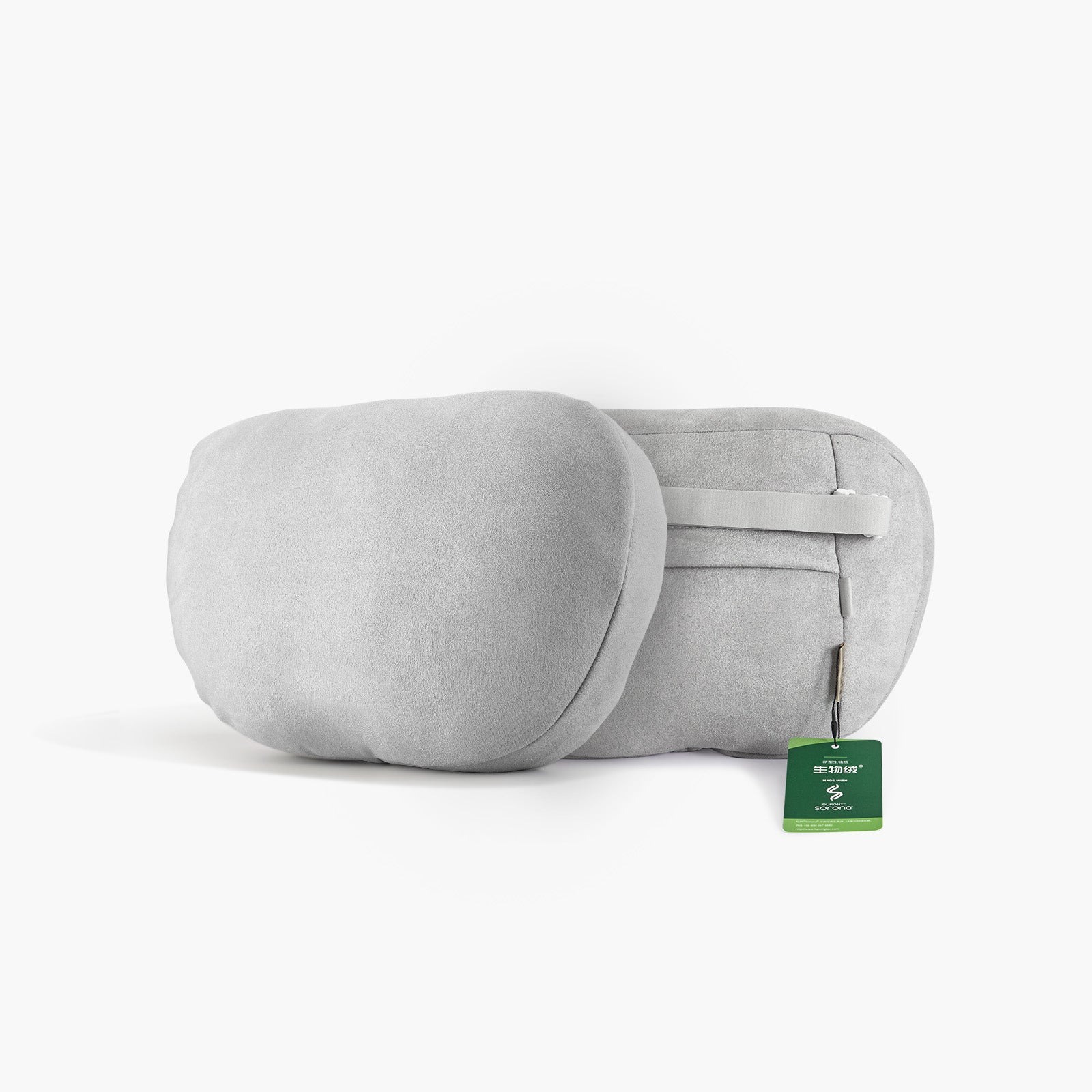 Soft Faux Suede Headrest Neck Pillow for Model 3/Y/S/X(Filled With Dupont™ Sorona® Sustainable Bio Fiber)