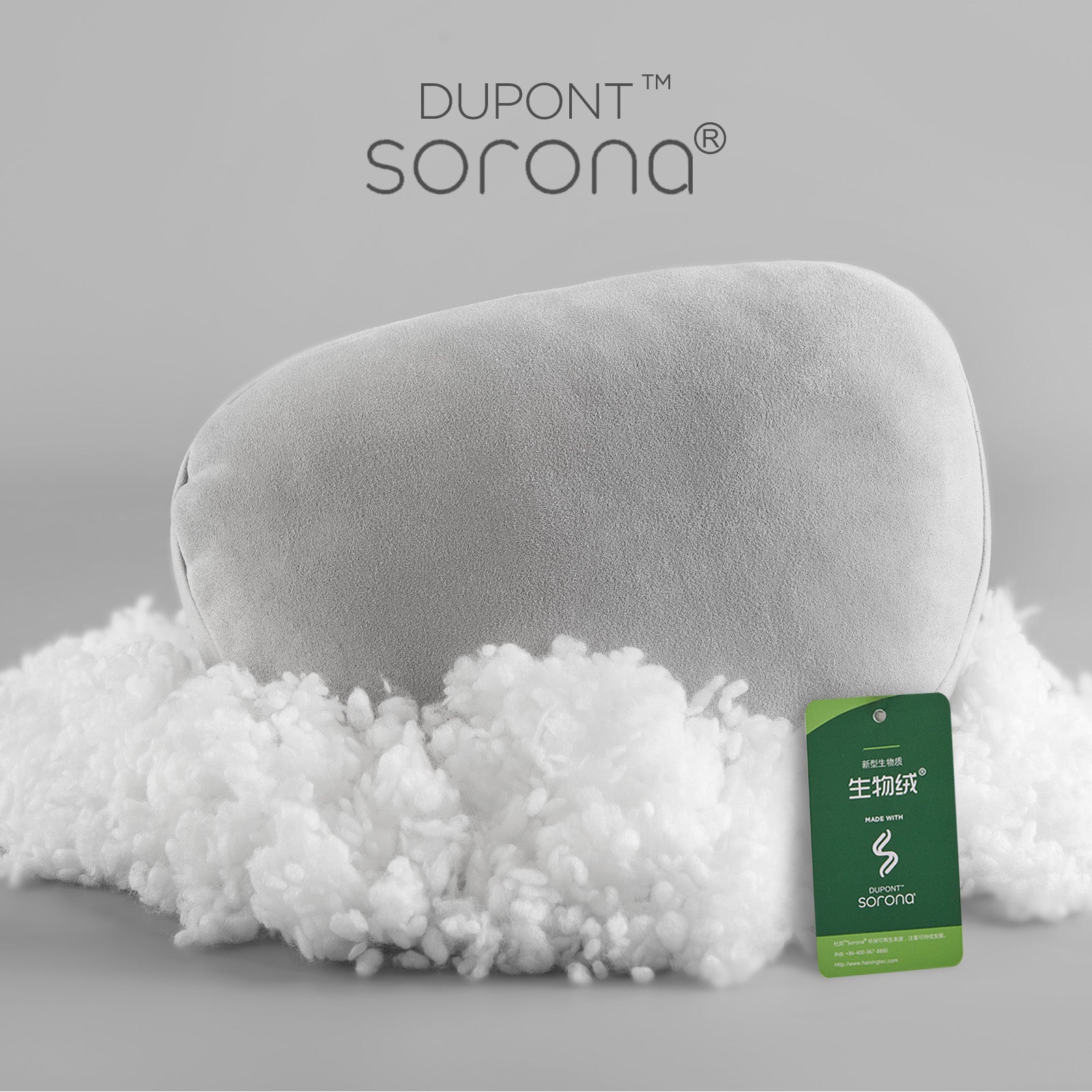 Soft Faux Suede Headrest Neck Pillow For Tesla (Filled With Dupont™ Sorona® Sustainable Bio Fiber)