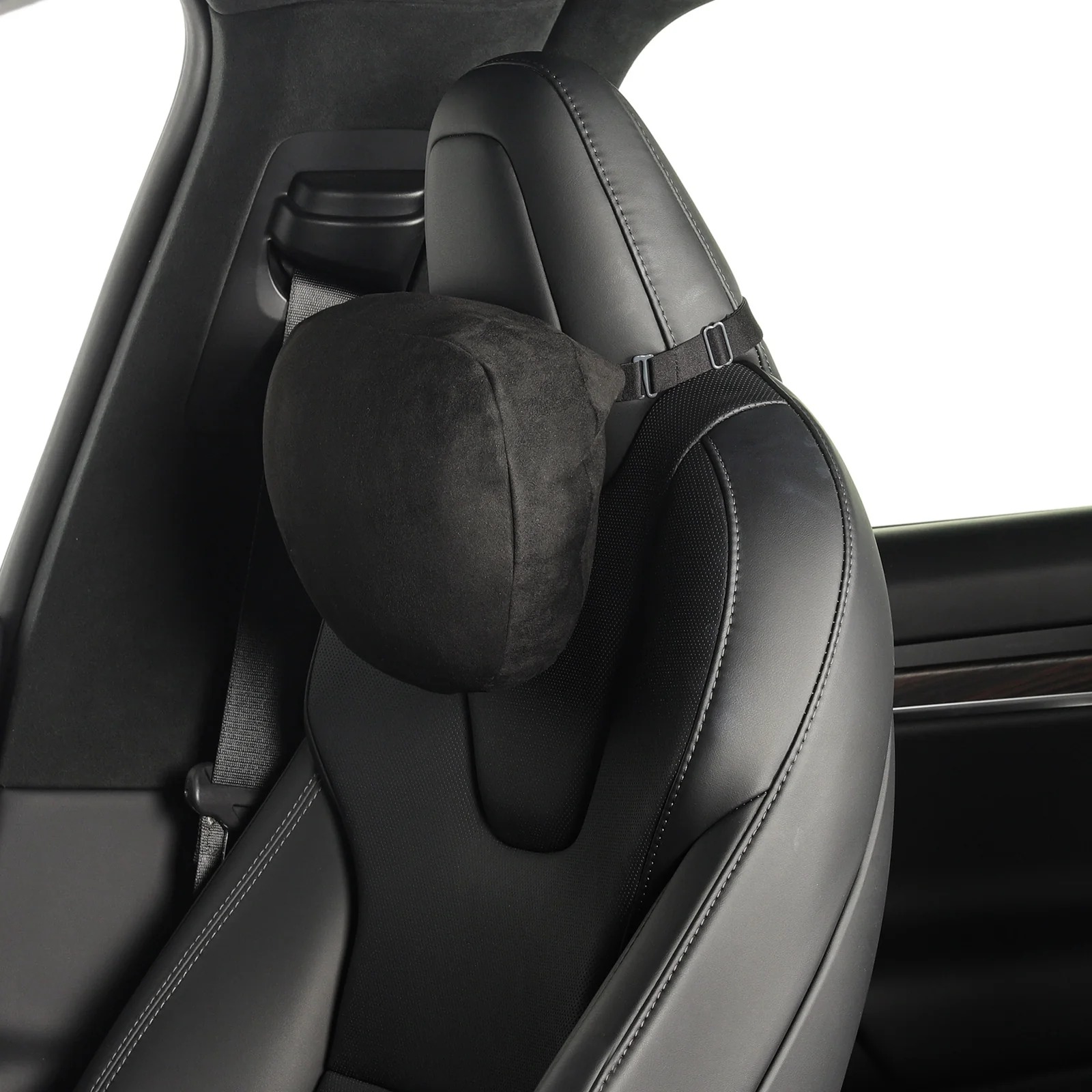 Soft Faux Suede Headrest Neck Pillow for Model 3/Y/S/X(Filled With Dupont™ Sorona® Sustainable Bio Fiber)
