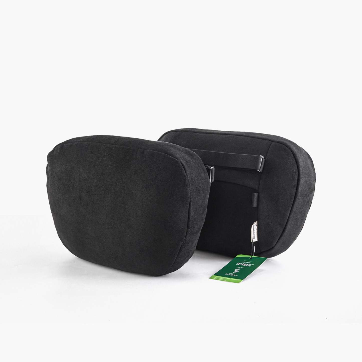 Soft Faux Suede Headrest Neck Pillow For Tesla (Filled With Dupont™ Sorona® Sustainable Bio Fiber)
