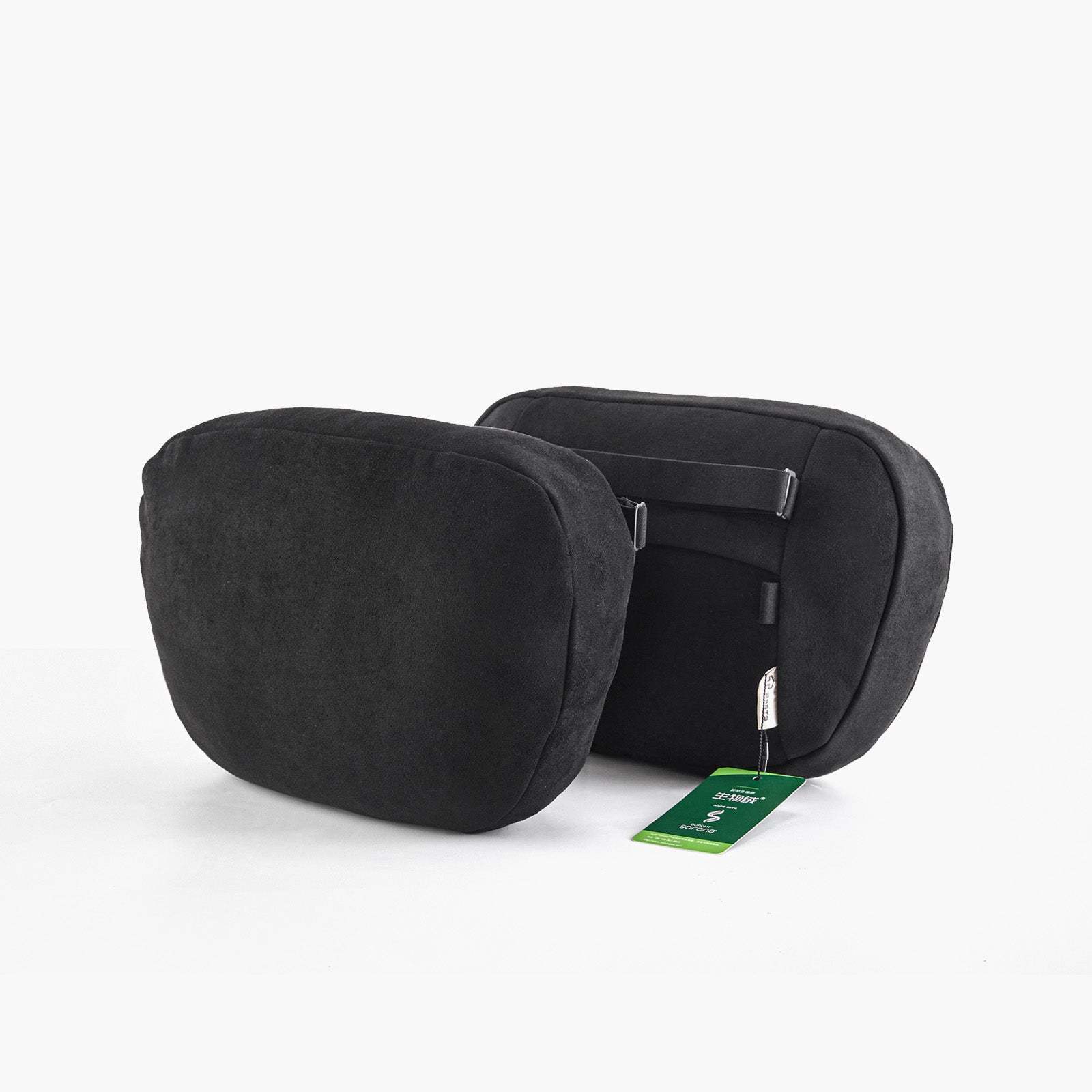 Soft Faux Suede Headrest Neck Pillow For Tesla (Filled With Dupont™ Sorona® Sustainable Bio Fiber)