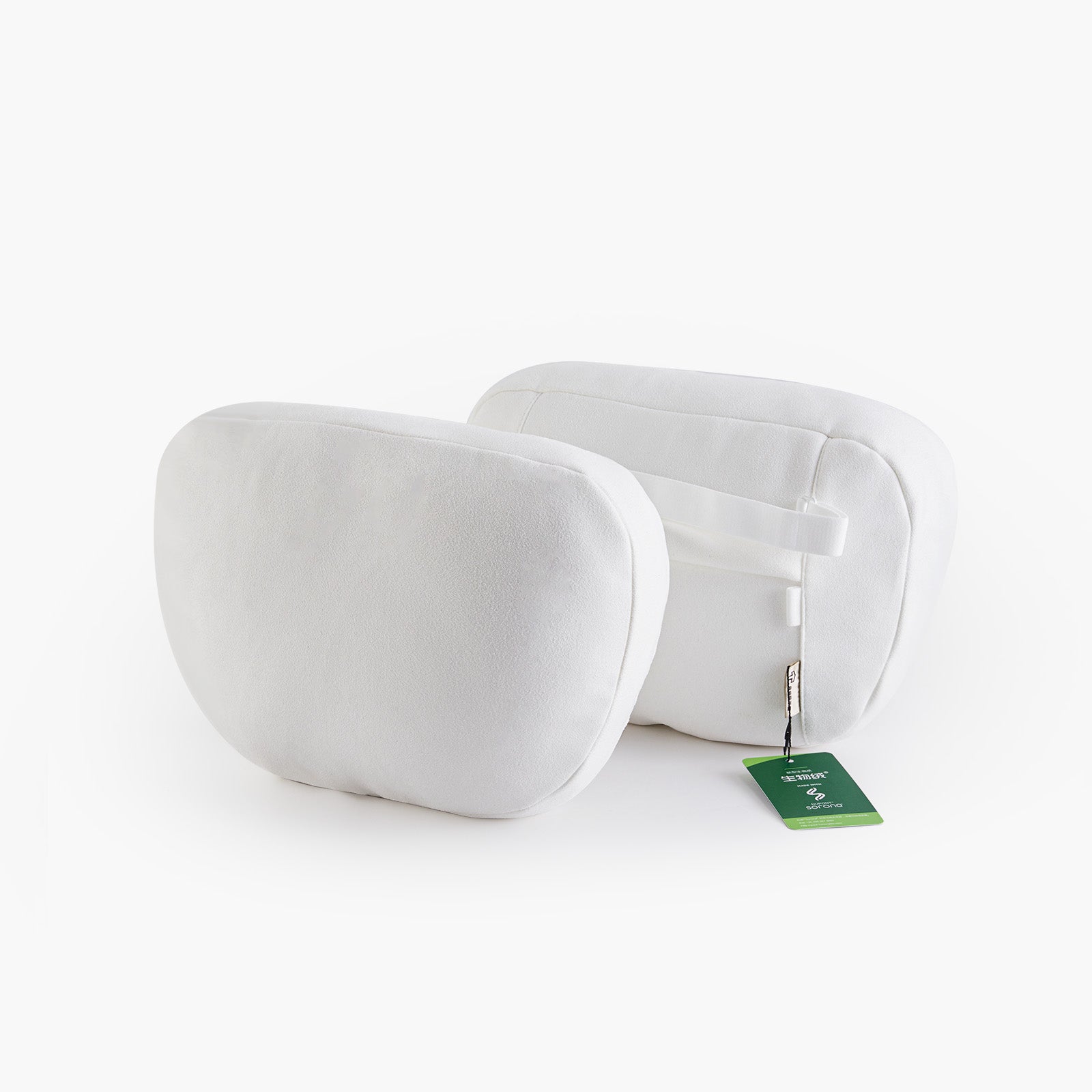Soft Faux Suede Headrest Neck Pillow For Tesla (Filled With Dupont™ Sorona® Sustainable Bio Fiber)
