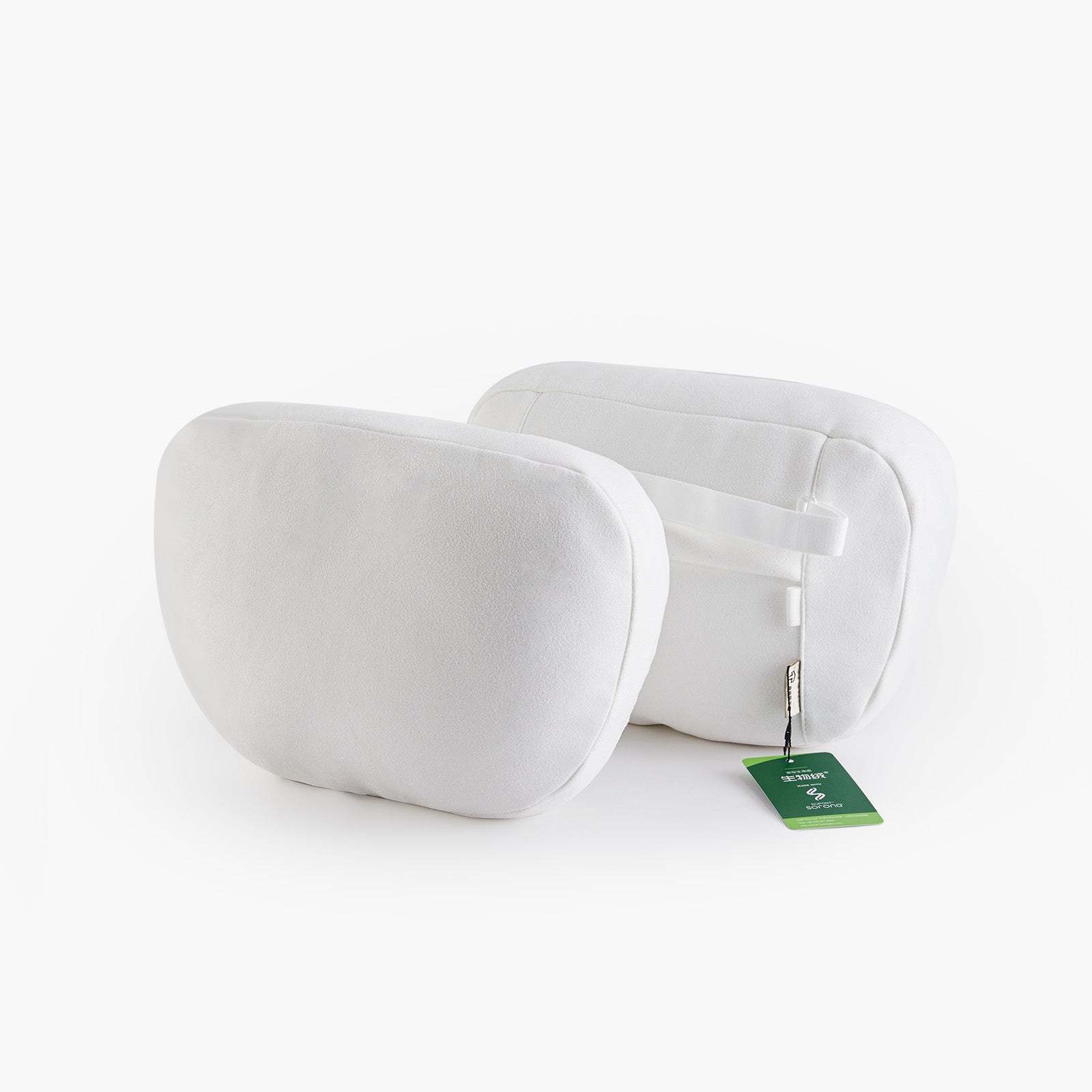 Soft Faux Suede Headrest Neck Pillow For Tesla (Filled With Dupont™ Sorona® Sustainable Bio Fiber)