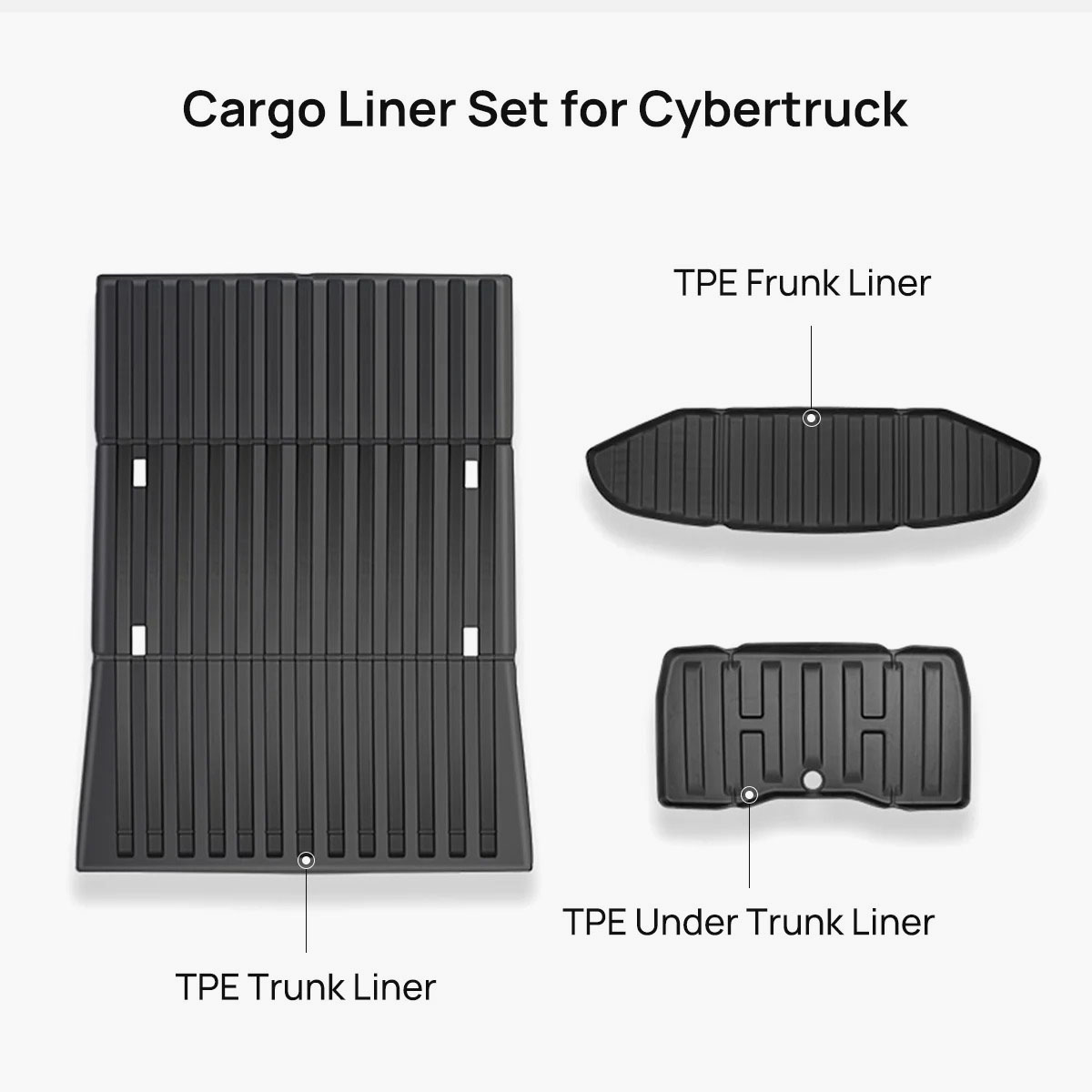 All-Weather Trunk Liners for Cybertruck (Set of 3)