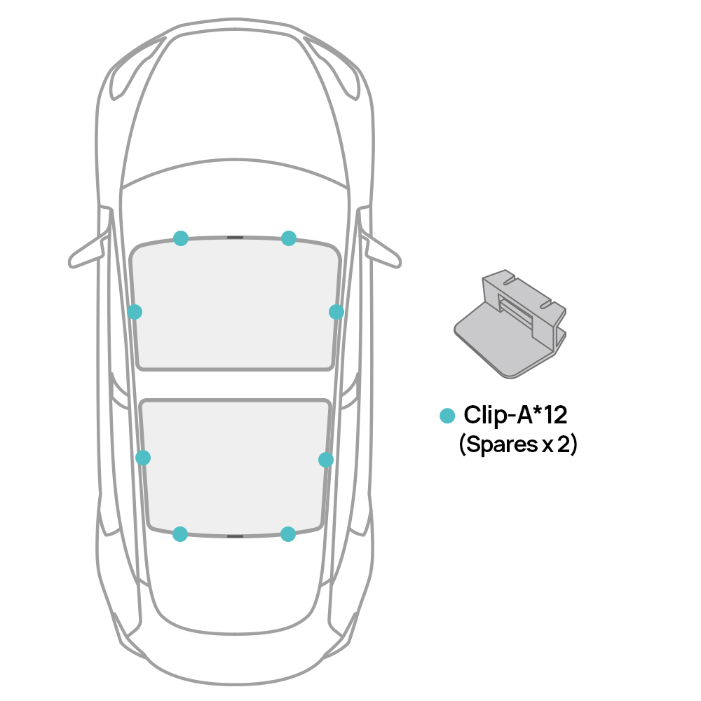 TaddonRoof Glass Sunshade for Tesla Model 3/Y/Highland