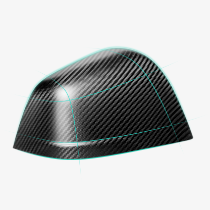 TaddonCarbon Fiber Side Mirror Caps for Tesla Model 3/Y/Highland/S