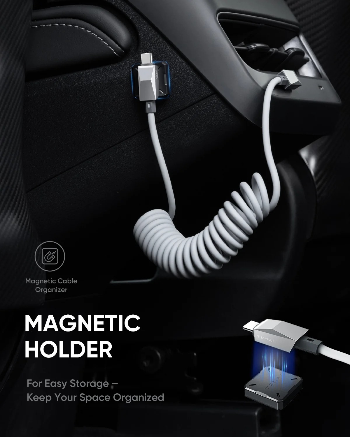  USB-C Cable (USB-C to USB-C) — Fast Charge & Data, Compatible with Tesla Vehicles