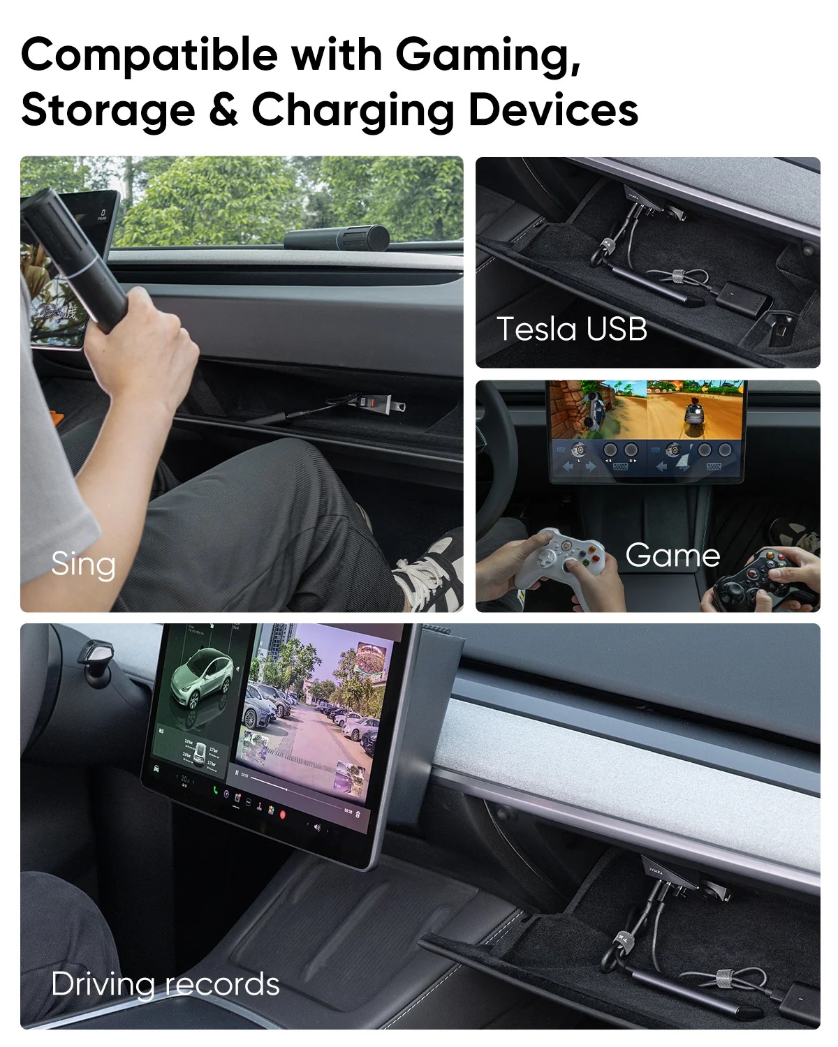 Glovebox USB Hub, Compatible with Tesla Model 3 & Model Y
