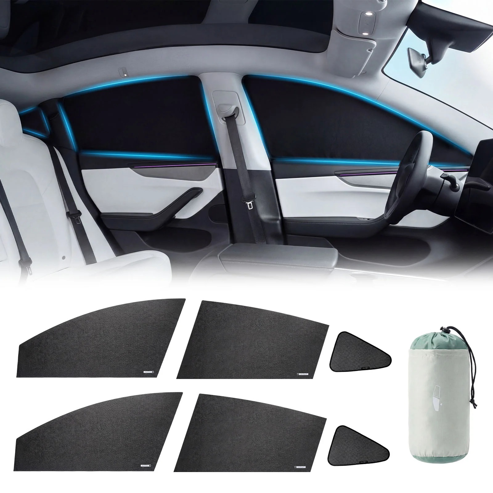 Side Window Sunshades 6PCS for Tesla Model Y Juniper （2025-2026）